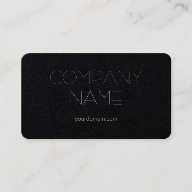 Premium Black Trendy Stylish Company Name Business Card (Front)