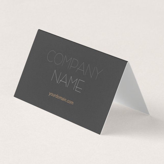 Premium Black Trendy Stylish Company Name Business Card (Front)