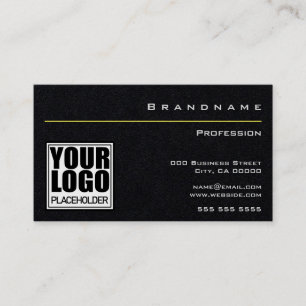 Premium Black with Logo and Photo for Employee Business Card