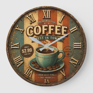 Premium Blend Coffee Large Clock