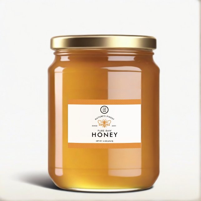 Premium Branding Customisable Design Honey Jar Food Label (Honey Sticker)
