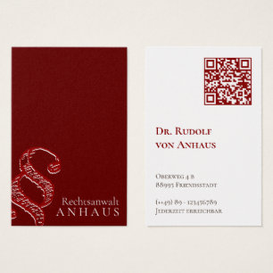Premium Brown White QR code Businesscards