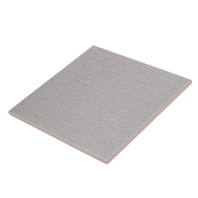 Premium Brushed Silver Metal Texture Decorative Tile (Side)