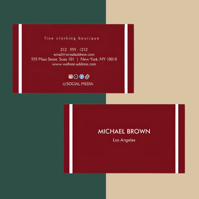 Premium Burgundy Gold Business Card Set (Creator Uploaded)