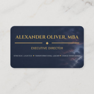 Premium Business Blue and Gold Executive Card