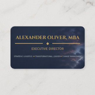 Premium Business Blue and Gold Executive Card