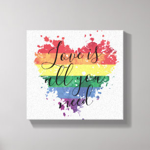 Premium Canvas Print - Love Is All You Need