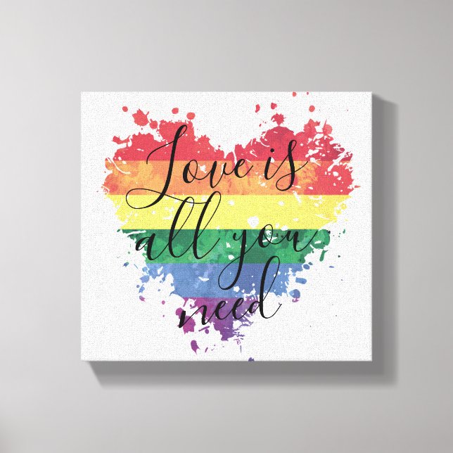 Premium Canvas Print - Love Is All You Need (Front)
