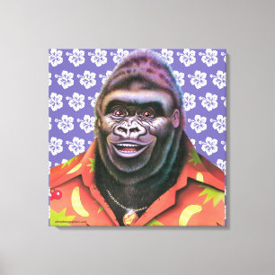 Premium canvas wall art vain gorilla