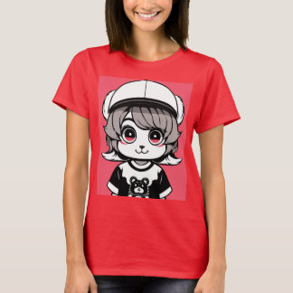 Premium Cartoon Design T-Shirt for Women.