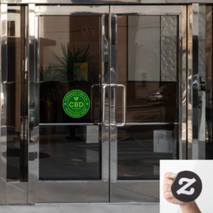 Premium CBD Oil Available Here Advert Window Cling