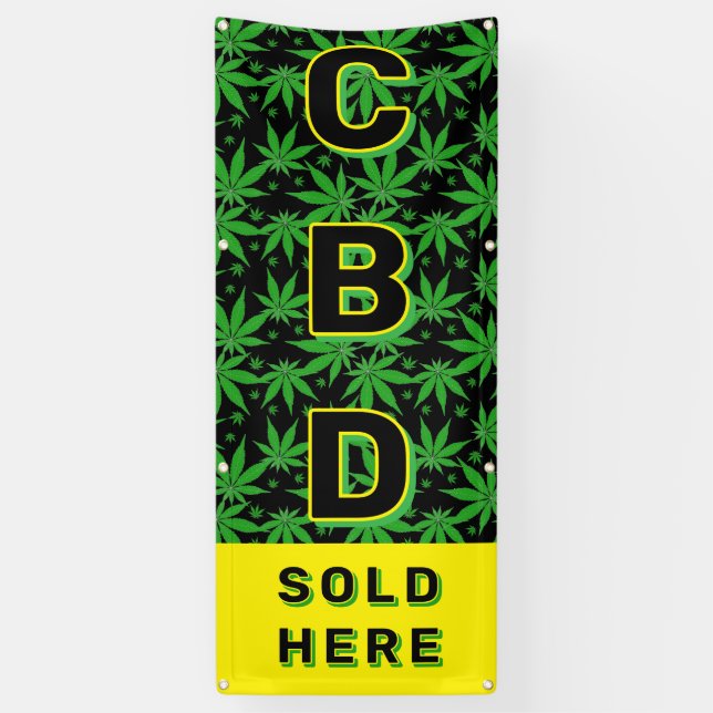 Premium CBD Oil Sold Here Advert  Banner (Vertical)