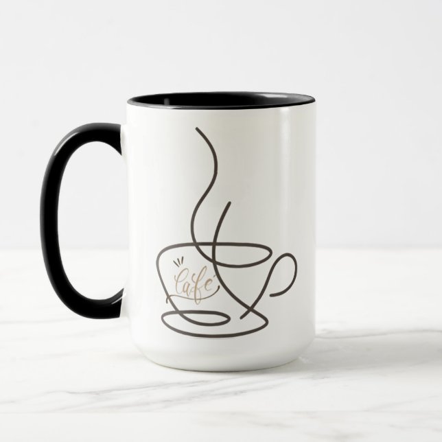 Premium Ceramic Coffee Mug (Left)