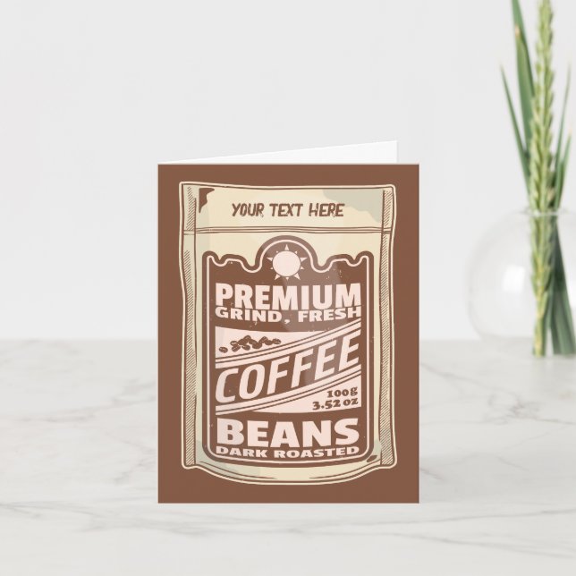 Premium coffee beans food poster cafe Barista Card (Front)