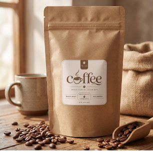 Premium coffee stickers
