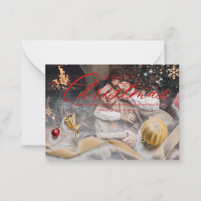 Premium Custom Christmas Cards 2024 | Elegant  (Front)