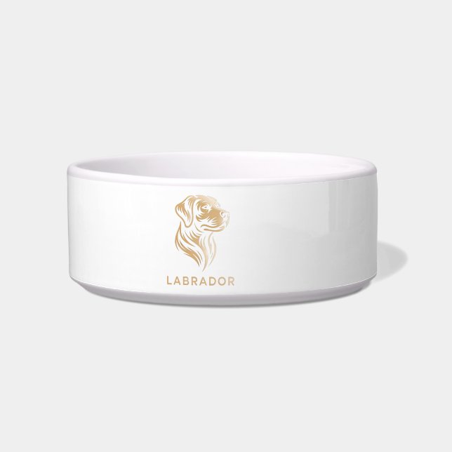 Premium Design of Labrador retriever in Golden Bowl (Front)