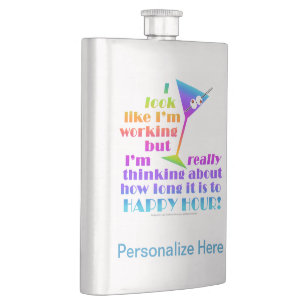 Premium FLASK - How Long to Happy Hour