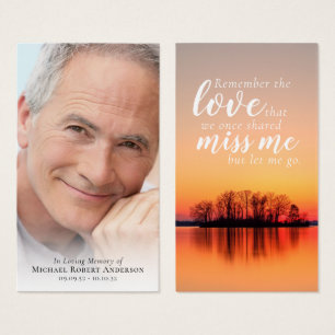 Premium Full Photo Memorial Prayer Card