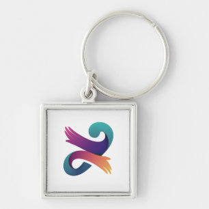 Premium Graphical Hand Square Key Ring