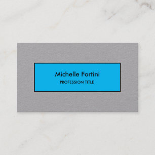 Premium Grey Blue Elegant Plain Minimalist Business Card