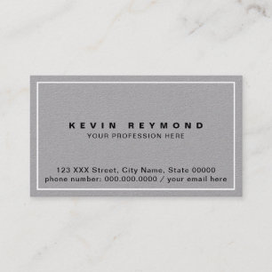 Premium Grey business card front side only