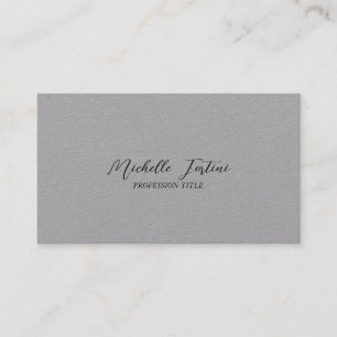 Premium Grey Elegant Plain Minimalist  Business Card