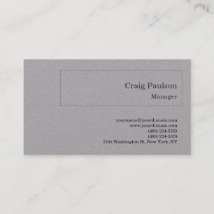 Premium Grey Minimalist Modern Business Card