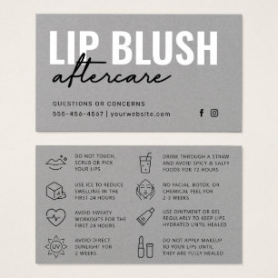 Premium Grey Modern Lip Blush Tattoo Aftercare