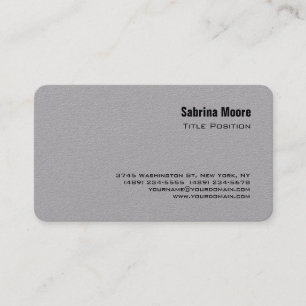 Premium Grey Modern Minimalist Plain Professional Business Card