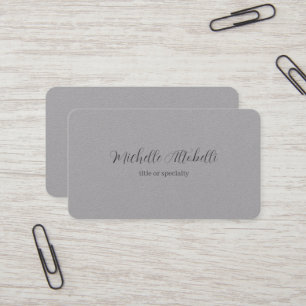 Premium Grey Professional Modern Handwritten Business Card