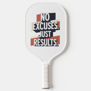 Premium Gym Wall Art – “NO EXCUSES. JUST RESULTS.” Pickleball Paddle