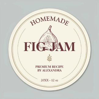 Premium Homemade Fig Jam Label Sticker