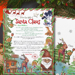 Premium Illustrated Watercolor Letter from Santa Invitation