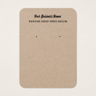 Premium Kraft Earring Business Display Cards