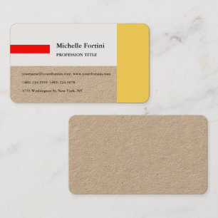Premium Kraft Elegant Plain Minimalist Business Card
