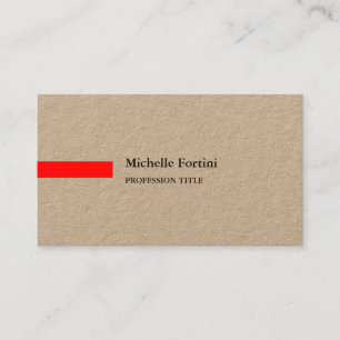 Premium Kraft Elegant Plain Minimalist Business Card