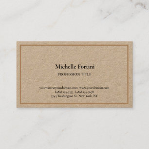 Premium Kraft Elegant Plain Simple Minimalist Business Card