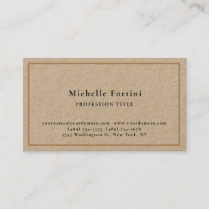 Premium Kraft Elegant Plain Simple Minimalist Business Card