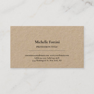 Premium Kraft Elegant Plain Simple Minimalist Business Card