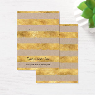 Premium Kraft & Gold Foil Earring Display Cards