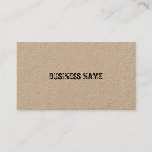 Premium Kraft Paper Template Distressed Text Business Card