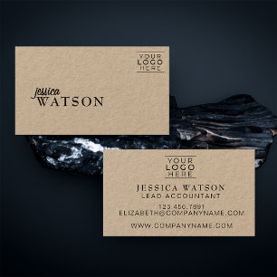 Premium Kraft Rustic Front and Back Personalized Business Card