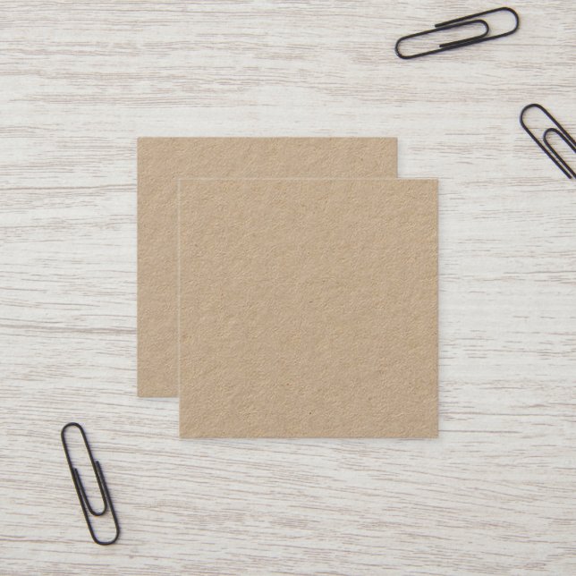 Premium Kraft Square Business Card (Front/Back In Situ)