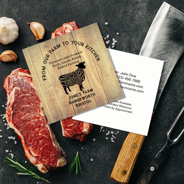 Premium Lamb Farmer & Cattle Meat Business Card –  (Creator Uploaded)