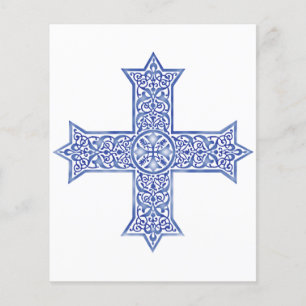 Premium Lapis Blue Coptic Cross Art