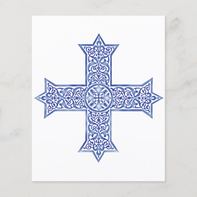 Premium Lapis Blue Coptic Cross Art (Front)