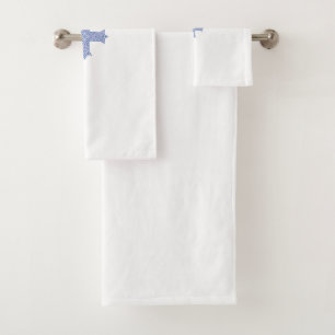 Premium Lapis Blue Coptic Cross Art Bath Towel Set
