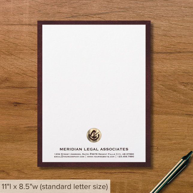 Premium Legal-Themed Business Letterhead (Creator Uploaded)