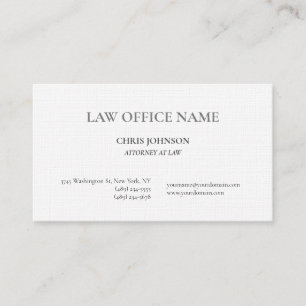 Premium Linen Attorney at Law Lawyer Business Card